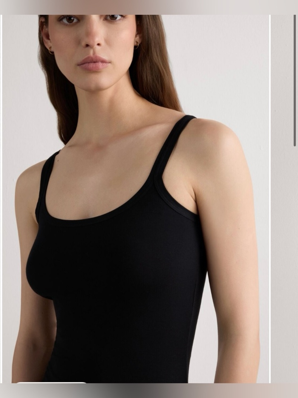 Intimissimi Black Cotton Tank Top
